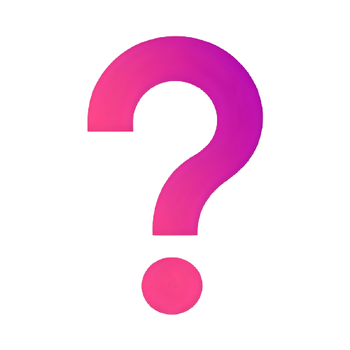 A stylized, floating question mark.